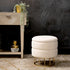 Ivory Boucle Storage Stool